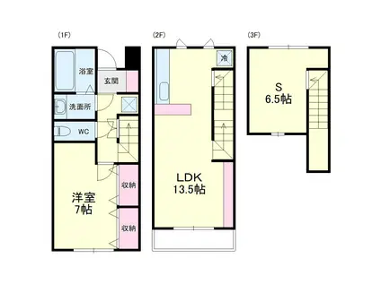 アルヴィータ(2LDK/1階)の間取り写真