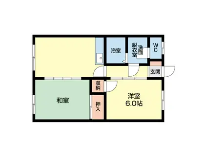 PENNY LANE(2DK/1階)の間取り写真