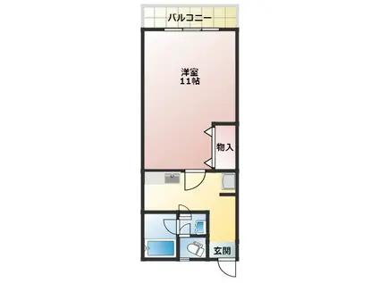 ことぶきビル(1K/5階)の間取り写真