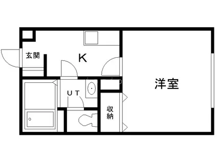 セジュール古舘(1K/2階)の間取り写真