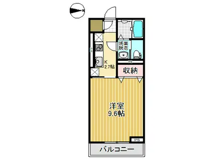 ミライエ・イオ(1K/1階)の間取り写真