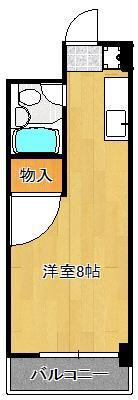 サンアベニュー(ワンルーム/5階)の間取り写真