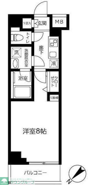アイルグランデ押上(1K/6階)の間取り写真