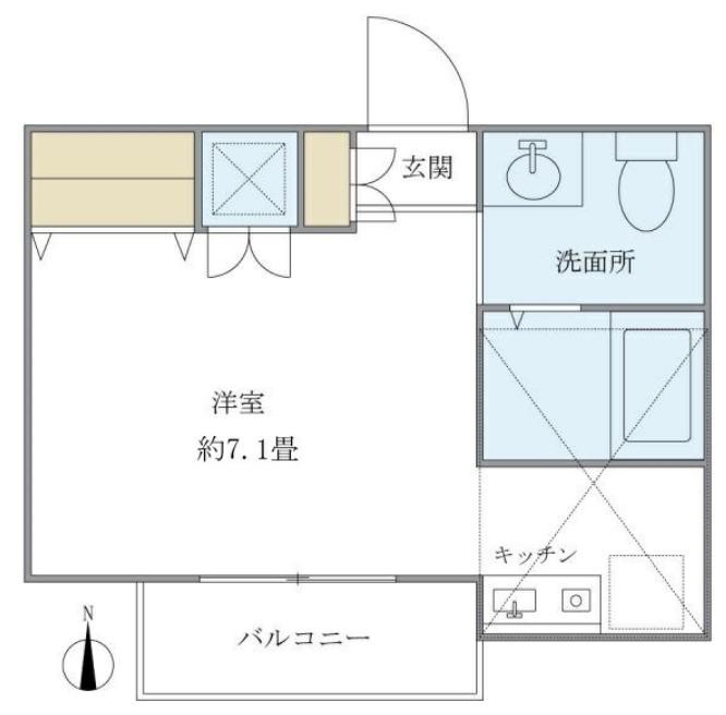 カルム吉祥寺(1K/2階)の間取り写真