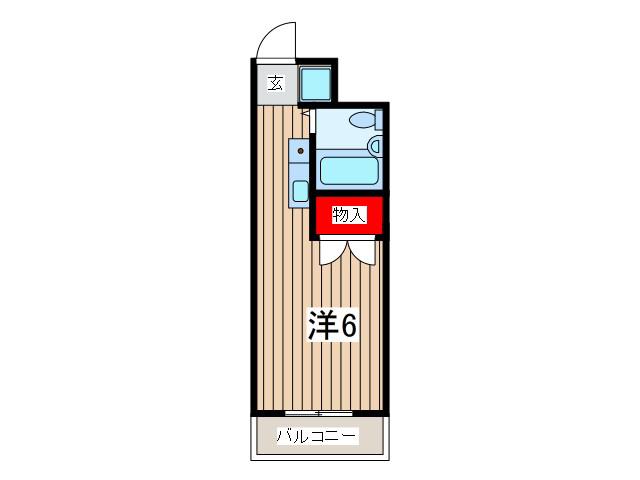 クレールN(ワンルーム/1階)の間取り写真