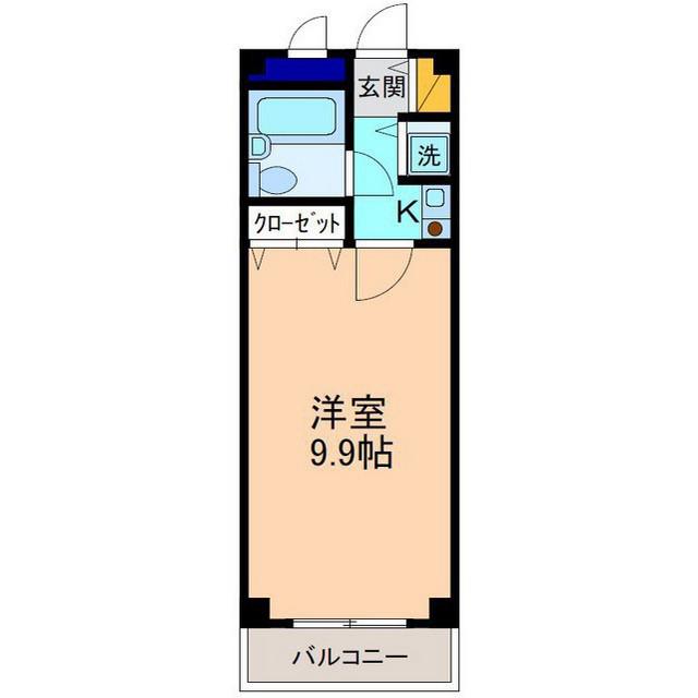 朝日プラザ金沢小立野(1K/2階)の間取り写真