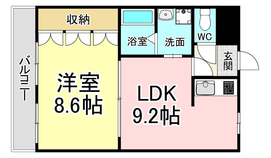 シュテルンハイム HIRO(1LDK/1階)の間取り写真