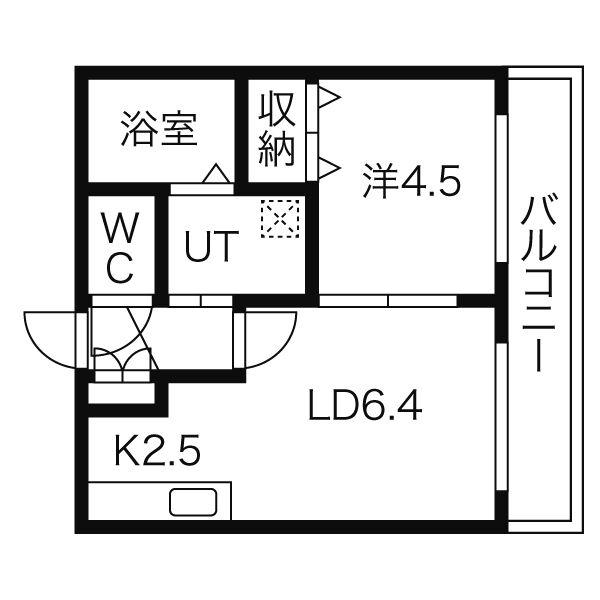 アレナ (1LDK/2階)の間取り写真