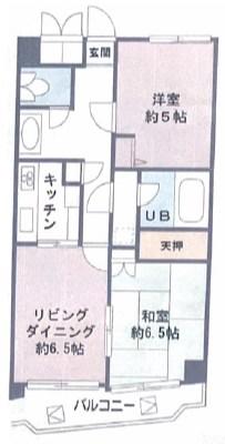 シャンノール(2DK/4階)の間取り写真