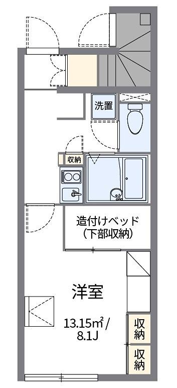 CHAMP VERT(1K/1階)の間取り写真