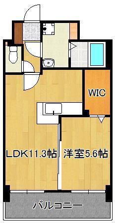 レーヴ陣原(1LDK/5階)の間取り写真