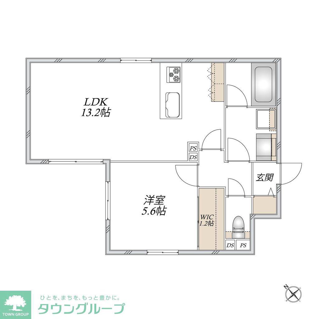 アトレ本山(1LDK/1階)の間取り写真
