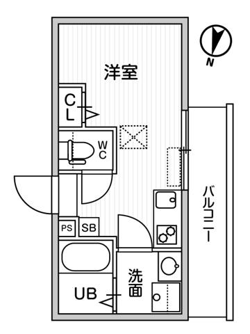 ティーズ クオーレ横濱元町(ワンルーム/1階)の間取り写真