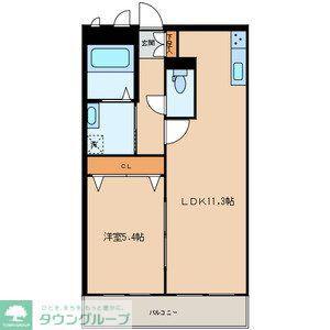 オッサボヌール船堀(1LDK/2階)の間取り写真