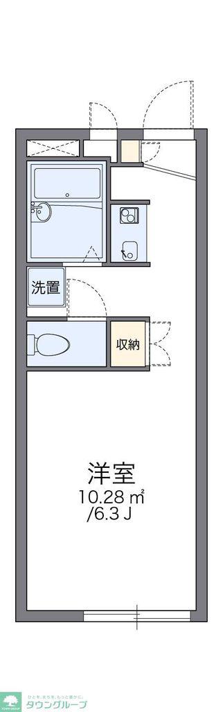 レオパレスルミエールII(1K/1階)の間取り写真