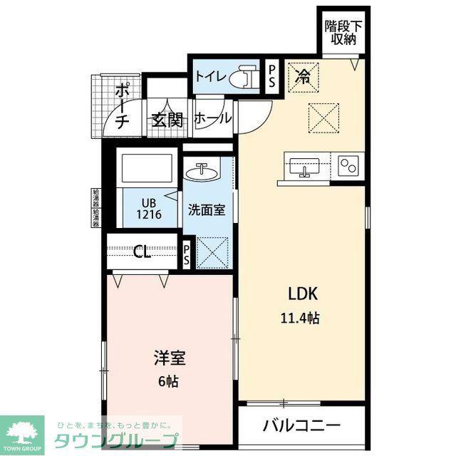 グランスリジエ(1LDK/1階)の間取り写真