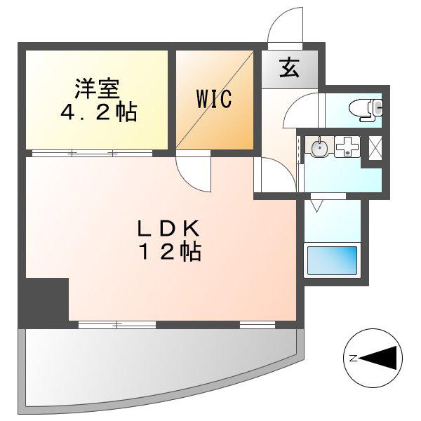 BMG RESIDENCE(1LDK/7階)の間取り写真