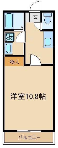 ビオス北朝霞(1K/6階)の間取り写真