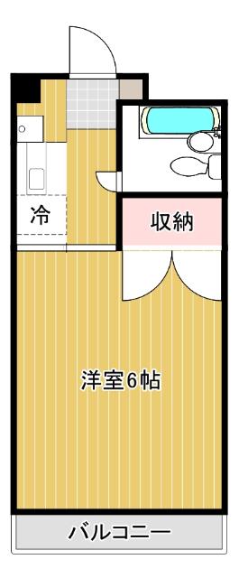 川上ビル(1K/3階)の間取り写真