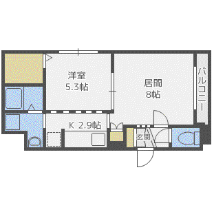 グランメールセンチュリーN21(1LDK/4階)の間取り写真