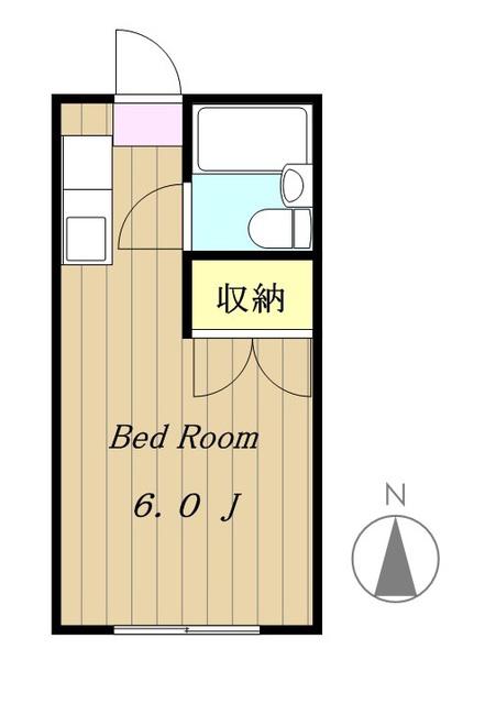 コーポ北形(ワンルーム/2階)の間取り写真