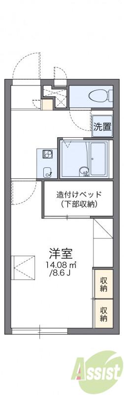 レオパレス清和(1K/2階)の間取り写真