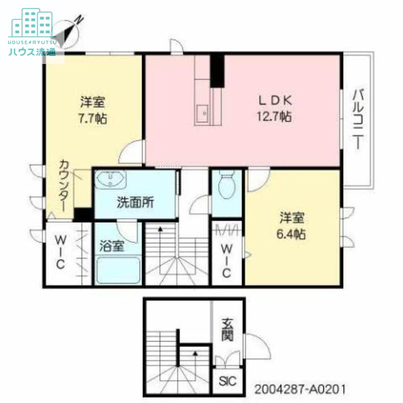 シャーメゾン茶屋の先II(2LDK/2階)の間取り写真
