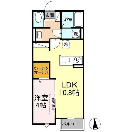CAPE大野田(1LDK/2階)の間取り写真