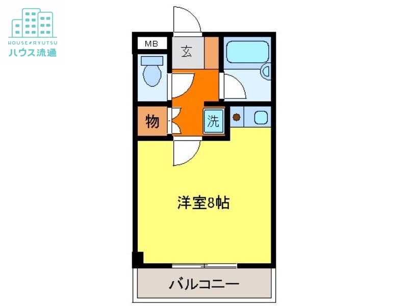 コーポ時津(ワンルーム/3階)の間取り写真