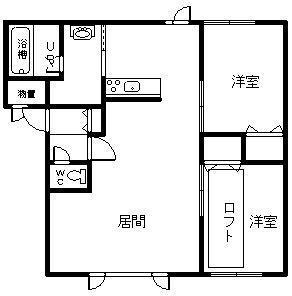 JR石北本線 南永山駅 徒歩26分 2階建 築16年(2LDK/2階)の間取り写真