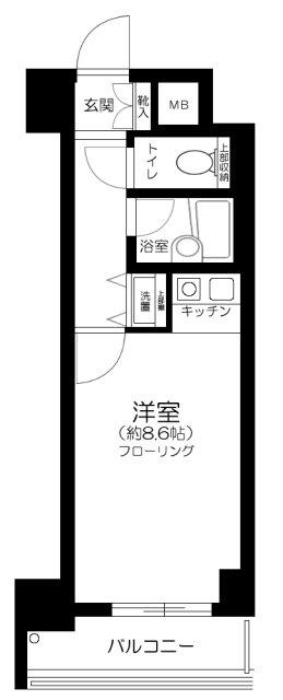 リーラ新高円寺(ワンルーム/6階)の間取り写真