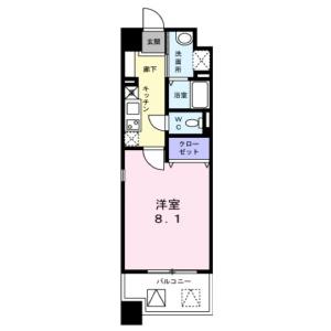 S-FORT浄心(1K/3階)の間取り写真