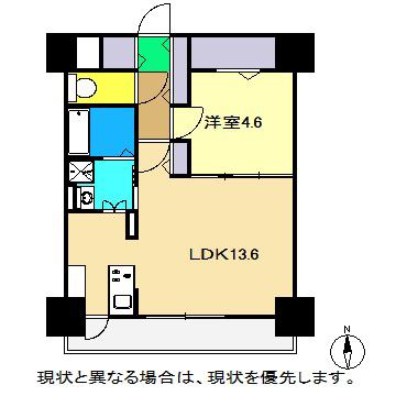 山中ハイツIV(1LDK/1階)の間取り写真