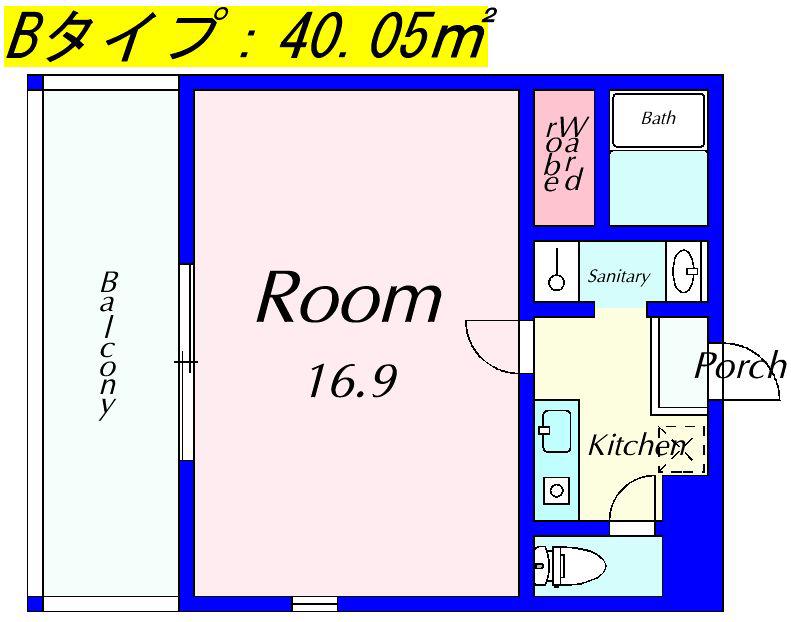 MMSⅡ(1K/5階)の間取り写真