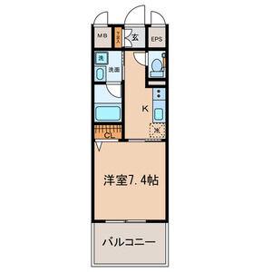 GRAND ESPOIR IZUMI(1K/6階)の間取り写真
