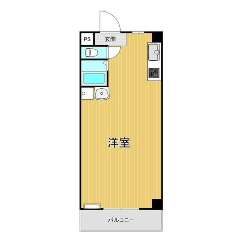 石橋ハイツI(1DK/1階)の間取り写真