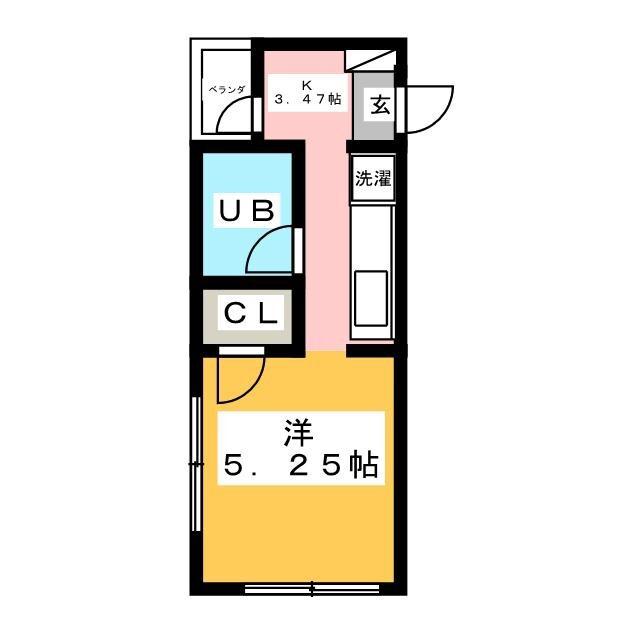 パロ西落合(1K/2階)の間取り写真