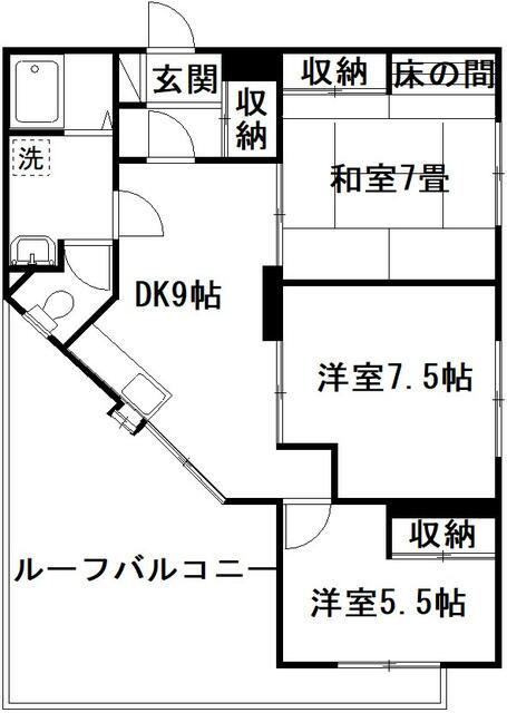 ヴェルデューラ(3DK/5階)の間取り写真