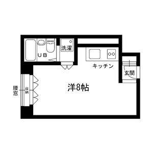 キャメルコート(ワンルーム/3階)の間取り写真