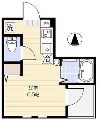 ラ ヴェリタ(ワンルーム/2階)の間取り写真