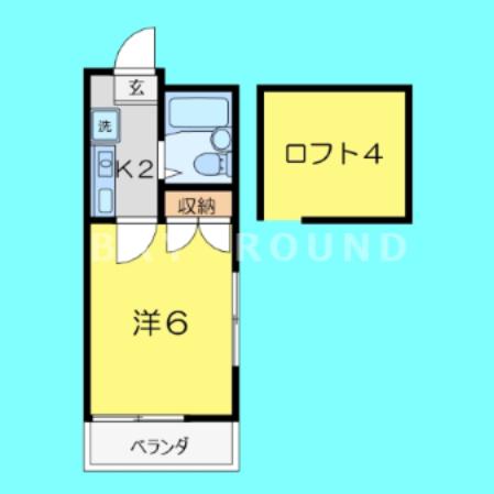 ヨーロピアン255洋光台(1K/1階)の間取り写真