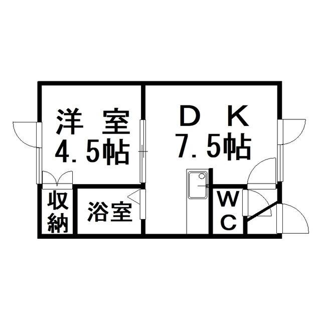 アーバンレヴュー(1DK/1階)の間取り写真