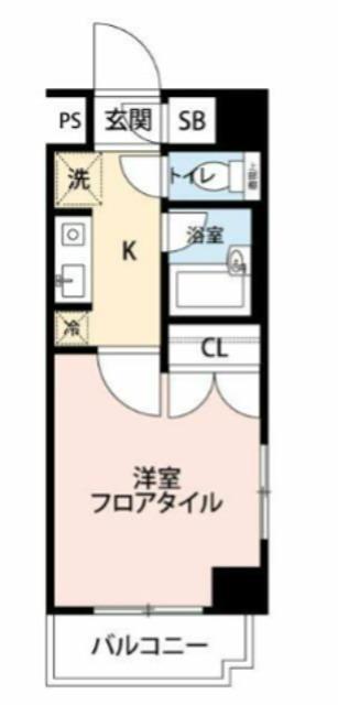 スカイコート世田谷用賀第3(1K/7階)の間取り写真