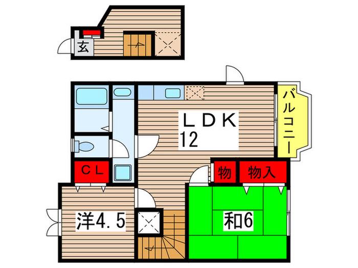 フィールドドリーム参番館(2LDK/2階)の間取り写真