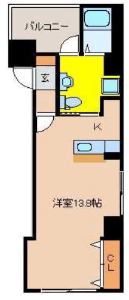 フェリス本町通(ワンルーム/3階)の間取り写真