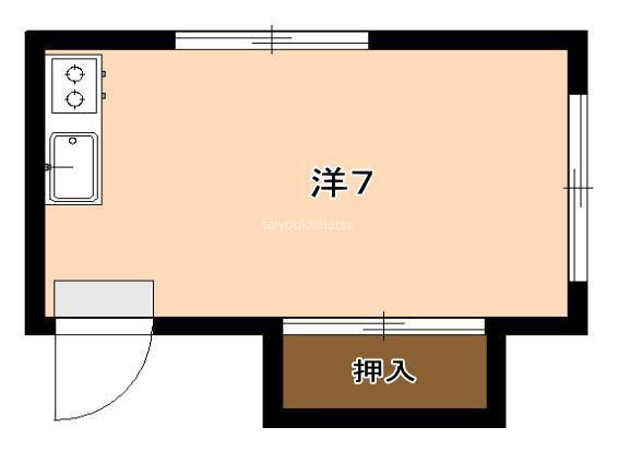 マイロードII(ワンルーム/2階)の間取り写真