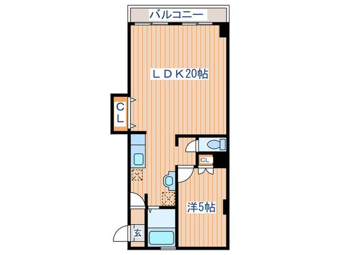 アベ大ビル(1LDK/3階)の間取り写真