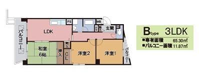 エスポワール(3LDK/5階)の間取り写真