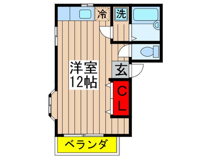 アイディールカヤダ(ワンルーム/2階)の間取り写真