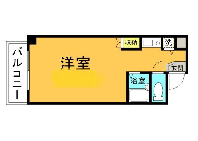 上幟町ビル(ワンルーム/3階)の間取り写真